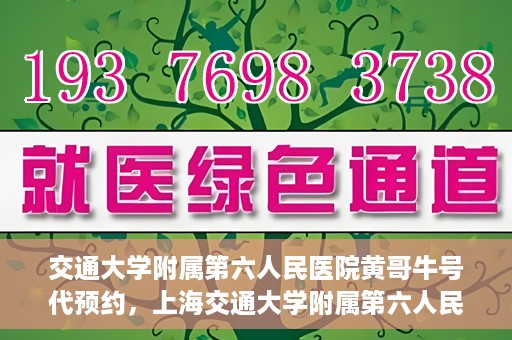 交通大学附属第六人民医院黄哥牛号代预约，上海交通大学附属第六人民医院黄哥牛号预约服务启动
