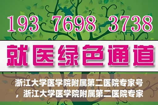 浙江大学医学院附属第二医院专家号，浙江大学医学院附属第二医院专家号解析，名医汇聚，专业诊疗新高度