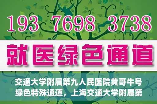 交通大学附属第九人民医院黄哥牛号绿色特殊通道，上海交通大学附属第九人民医院黄哥牛号，绿色特殊通道开启健康之门