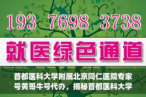 首都医科大学附属北京同仁医院专家号黄哥牛号代办，揭秘首都医科大学附属北京同仁医院专家号，黄哥牛号代办背后的故事