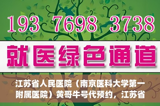 江苏省人民医院（南京医科大学第一附属医院）黄哥牛号代预约，江苏省人民医院（南京医科大学第一附属医院）黄哥牛号预约服务解析