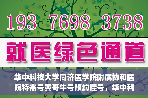 华中科技大学同济医学院附属协和医院特需号黄哥牛号预约挂号，华中科技大学同济医学院附属协和医院特需号专家预约挂号攻略，黄哥牛号预约详解