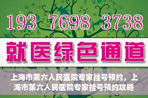 上海市第六人民医院专家挂号预约，上海市第六人民医院专家挂号预约攻略，一站式解决您的就医需求