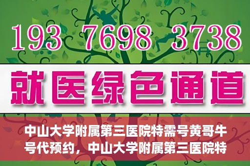 中山大学附属第三医院特需号黄哥牛号代预约，中山大学附属第三医院特需专家黄哥牛号预约服务解析