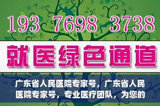 广东省人民医院专家号，广东省人民医院专家号，专业医疗团队，为您的健康保驾护航