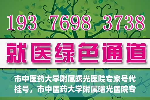 市中医药大学附属曙光医院专家号代挂号，市中医药大学附属曙光医院专家号代挂号服务解析