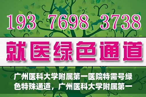 广州医科大学附属第一医院特需号绿色特殊通道，广州医科大学附属第一医院特需号绿色通道，优质医疗服务的快速通道