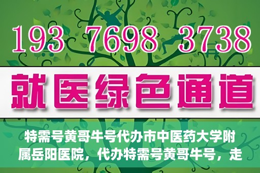 特需号黄哥牛号代办市中医药大学附属岳阳医院，代办特需号黄哥牛号，走进岳阳医院的中医药魅力