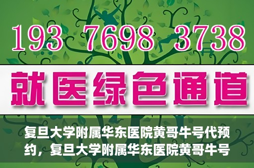 复旦大学附属华东医院黄哥牛号代预约，复旦大学附属华东医院黄哥牛号预约服务解析