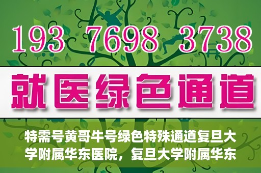 特需号黄哥牛号绿色特殊通道复旦大学附属华东医院，复旦大学附属华东医院特需号黄哥牛号，绿色特殊通道揭秘