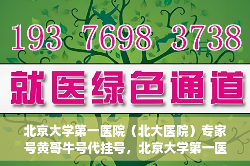 北京大学第一医院（北大医院）专家号黄哥牛号代挂号，北京大学第一医院专家号代挂号服务解析，黄哥牛号代挂号详解