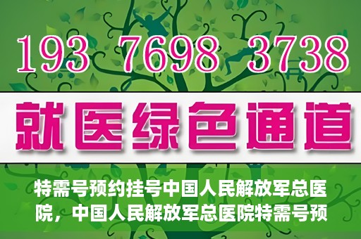 特需号预约挂号中国人民解放军总医院，中国人民解放军总医院特需号预约挂号攻略
