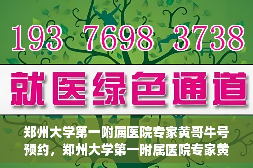 郑州大学第一附属医院专家黄哥牛号预约，郑州大学第一附属医院专家黄哥牛号预约攻略，一站式解决您的健康需求