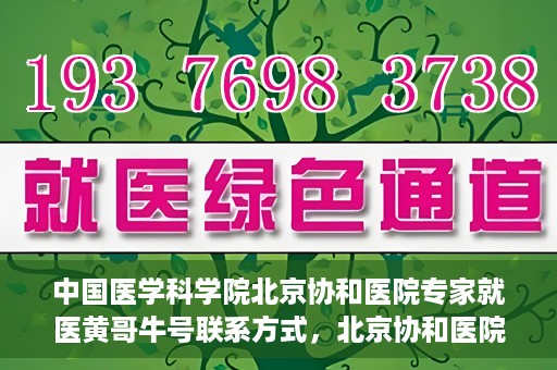 中国医学科学院北京协和医院专家就医黄哥牛号联系方式，北京协和医院专家黄哥牛号联系方式及就医指南