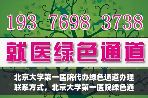 北京大学第一医院代办绿色通道办理联系方式，北京大学第一医院绿色通道办理指南及联系方式揭秘