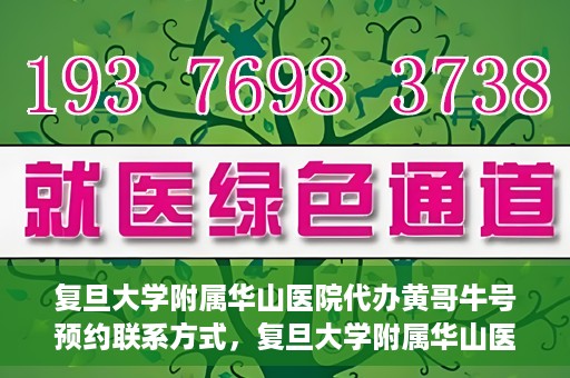 复旦大学附属华山医院代办黄哥牛号预约联系方式，复旦大学附属华山医院预约挂号联系方式及代办服务解析，黄哥牛号预约揭秘