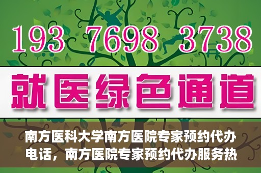 南方医科大学南方医院专家预约代办电话，南方医院专家预约代办服务热线，一站式预约解决方案
