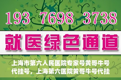 上海市第六人民医院专家号黄哥牛号代挂号，上海第六医院黄哥牛号代挂号专家预约服务解析