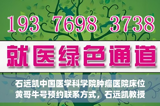 石远凯中国医学科学院肿瘤医院床位黄哥牛号预约联系方式，石远凯教授团队预约联系方式及中国医学科学院肿瘤医院床位预约攻略