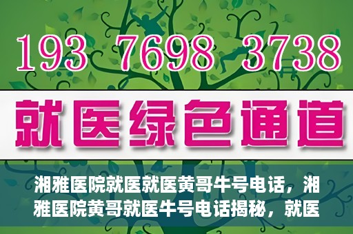 湘雅医院就医就医黄哥牛号电话，湘雅医院黄哥就医牛号电话揭秘，就医指南与联系方式解析