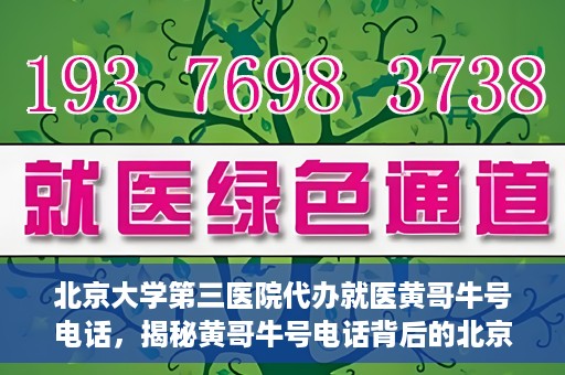 北京大学第三医院代办就医黄哥牛号电话，揭秘黄哥牛号电话背后的北京大学第三医院代办就医真相