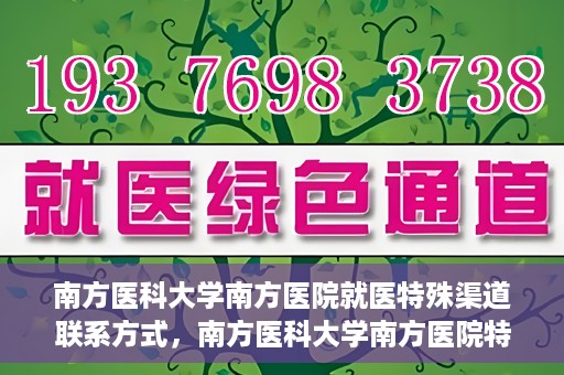 南方医科大学南方医院就医特殊渠道联系方式，南方医科大学南方医院特殊渠道就医指南及联系方式揭秘