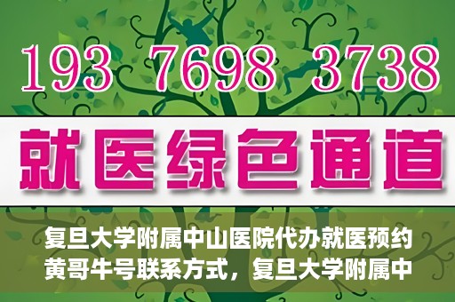 复旦大学附属中山医院代办就医预约黄哥牛号联系方式，复旦大学附属中山医院就医预约代办服务，黄哥牛号联系方式全解析