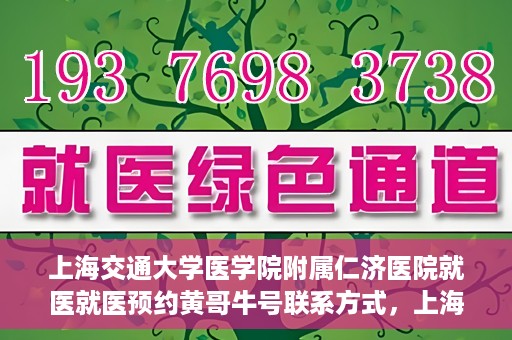 上海交通大学医学院附属仁济医院就医就医预约黄哥牛号联系方式，上海交通大学医学院附属仁济医院就医预约指南，黄哥牛号联系方式全解析