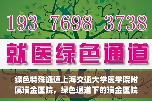 绿色特殊通道上海交通大学医学院附属瑞金医院，绿色通道下的瑞金医院，探索医疗创新的绿色路径