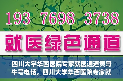 四川大学华西医院专家就医通道黄哥牛号电话，四川大学华西医院专家就医通道揭秘，黄哥牛号电话背后的就医服务体验