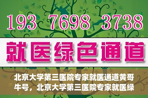 北京大学第三医院专家就医通道黄哥牛号，北京大学第三医院专家就医绿色通道，黄哥牛号引领就医新体验