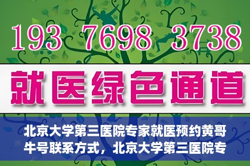 北京大学第三医院专家就医预约黄哥牛号联系方式，北京大学第三医院专家预约就医指南，黄哥牛号联系方式全解析