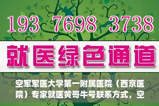 空军军医大学第一附属医院（西京医院）专家就医黄哥牛号联系方式，空军军医大学第一附属医院黄哥牛专家就医联系方式解析