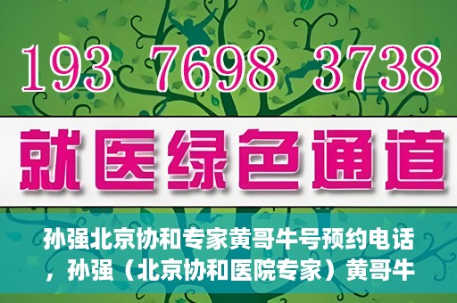 孙强北京协和专家黄哥牛号预约电话，孙强（北京协和医院专家）黄哥牛号预约电话及挂号攻略