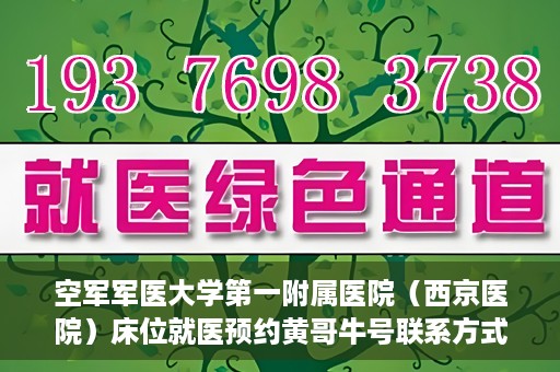 空军军医大学第一附属医院（西京医院）床位就医预约黄哥牛号联系方式，空军军医大学第一附属医院（西京医院）床位预约信息及联系方式解析