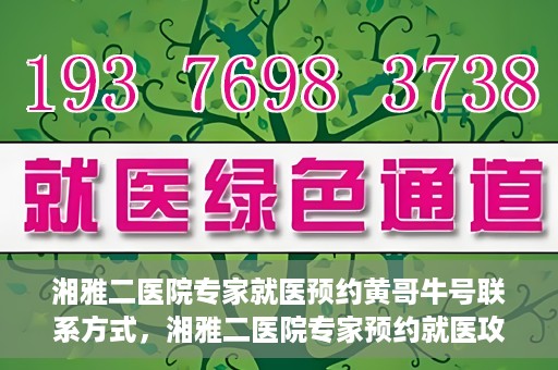 湘雅二医院专家就医预约黄哥牛号联系方式，湘雅二医院专家预约就医攻略，黄哥牛号联系方式揭秘