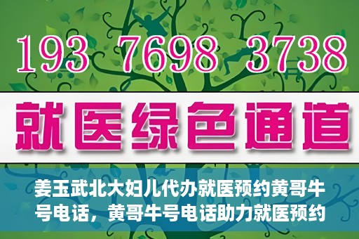 姜玉武北大妇儿代办就医预约黄哥牛号电话，黄哥牛号电话助力就医预约，姜玉武教授在北大妇儿医院的便捷就医之路