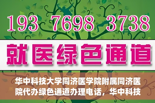华中科技大学同济医学院附属同济医院代办绿色通道办理电话，华中科技大学同济医院绿色通道办理电话及代办服务简介