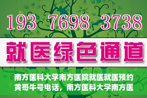 南方医科大学南方医院就医就医预约黄哥牛号电话，南方医科大学南方医院预约挂号攻略，黄哥牛号电话就医预约指南