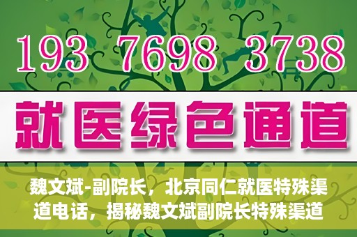魏文斌-副院长，北京同仁就医特殊渠道电话，揭秘魏文斌副院长特殊渠道电话背后的北京同仁就医故事