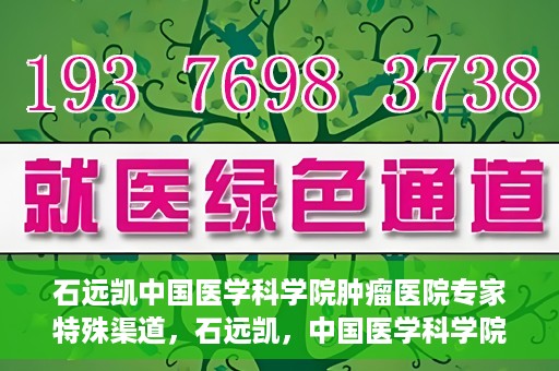 石远凯中国医学科学院肿瘤医院专家特殊渠道，石远凯，中国医学科学院肿瘤医院专家特殊渠道揭秘