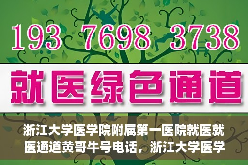 浙江大学医学院附属第一医院就医就医通道黄哥牛号电话，浙江大学医学院附属第一医院就医通道详解，黄哥牛号电话一键预约就医服务