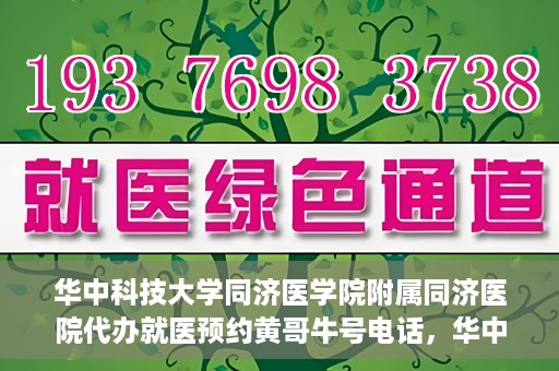 华中科技大学同济医学院附属同济医院代办就医预约黄哥牛号电话，华中科技大学同济医院预约就医黄哥牛号电话代办服务介绍
