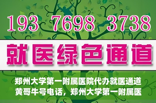 郑州大学第一附属医院代办就医通道黄哥牛号电话，郑州大学第一附属医院就医通道代办服务黄哥牛号联系电话揭秘