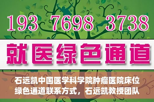 石远凯中国医学科学院肿瘤医院床位绿色通道联系方式，石远凯教授团队床位绿色通道联系方式及咨询指南——中国医学科学院肿瘤医院服务解析