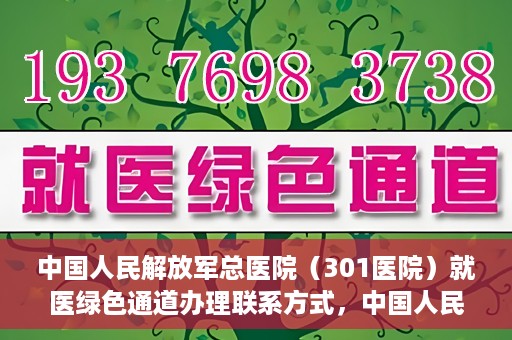中国人民解放军总医院（301医院）就医绿色通道办理联系方式，中国人民解放军总医院就医绿色通道办理指南，快速联系与申请流程揭秘