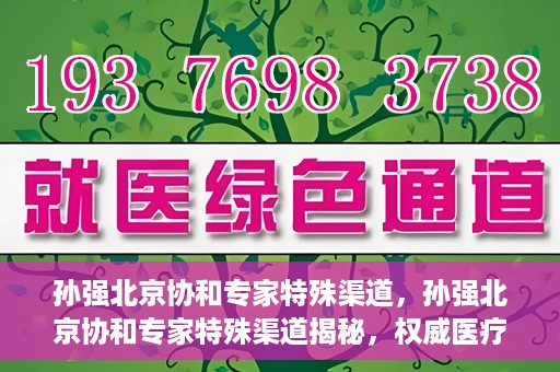 孙强北京协和专家特殊渠道，孙强北京协和专家特殊渠道揭秘，权威医疗资源的背后故事