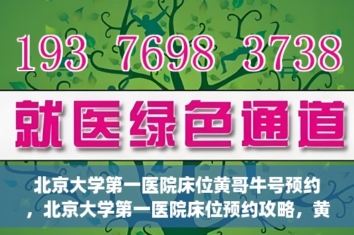 北京大学第一医院床位黄哥牛号预约，北京大学第一医院床位预约攻略，黄哥牛号预约解析