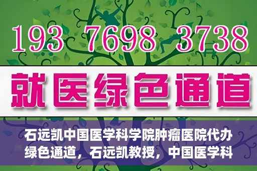 石远凯中国医学科学院肿瘤医院代办绿色通道，石远凯教授，中国医学科学院肿瘤医院开通绿色通道助力患者就医体验优化