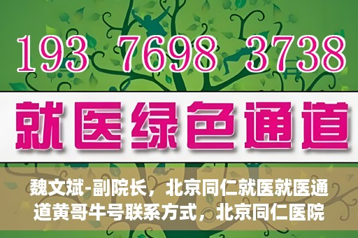 魏文斌-副院长，北京同仁就医就医通道黄哥牛号联系方式，北京同仁医院副院长魏文斌与就医通道，黄哥牛号联系方式揭秘